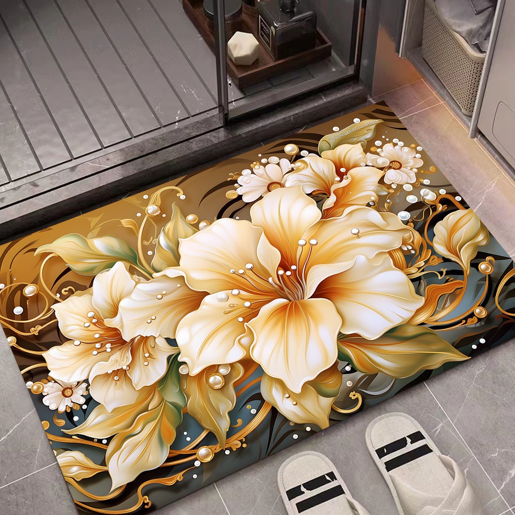 3d Diatomaceous Earth Bath Mat Non-slip Quick-dry Shower Rug_voghion.com