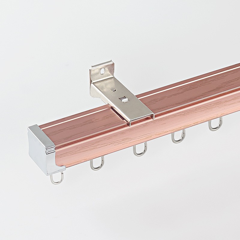 aleación de aluminio gruesa silenciosa cortina galvanizada rieles Roma barra de cortina lateral monorril deslizante Keqiao al por mayor rieles recto