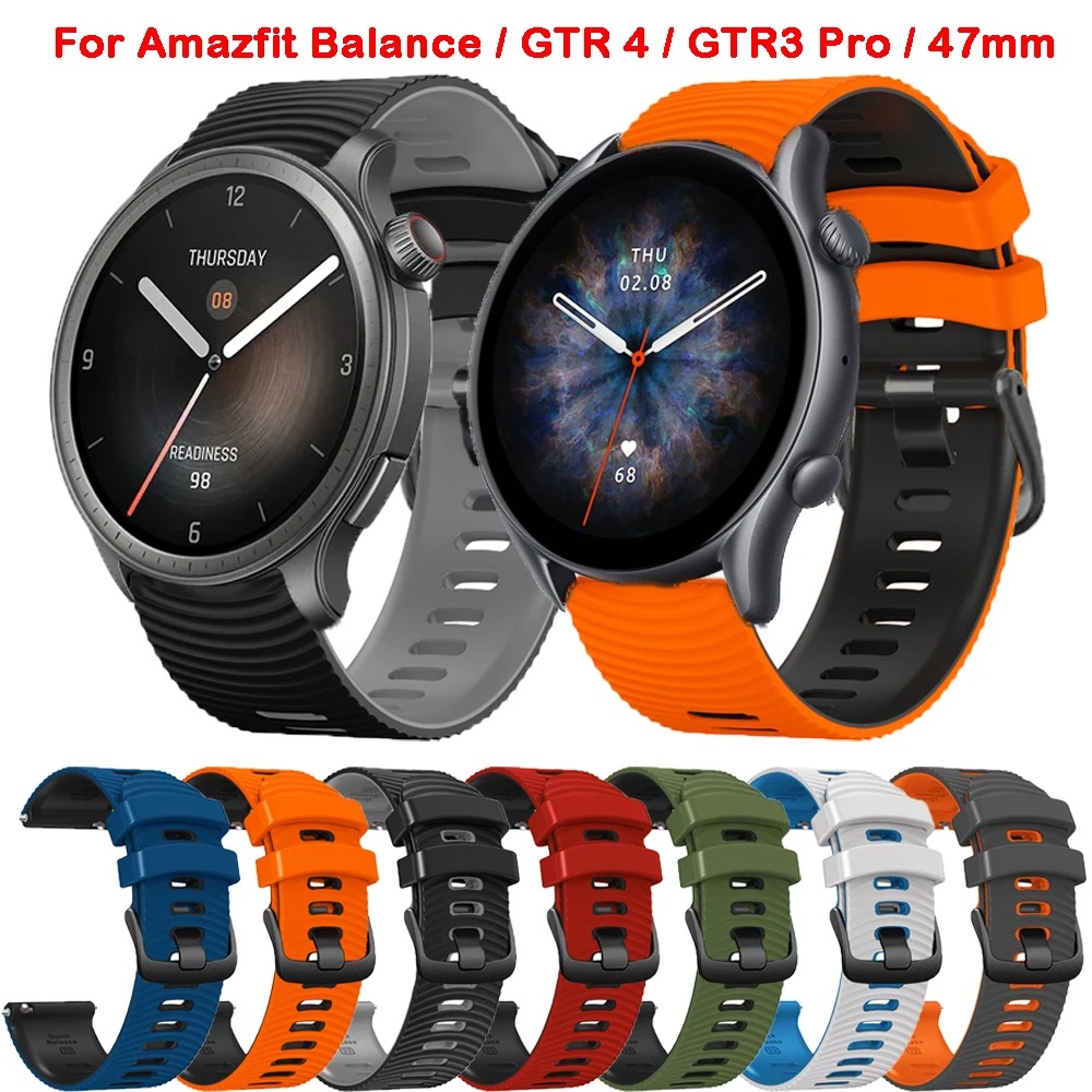 22mm radian two-color silicone strap for samsung huawei smart watch