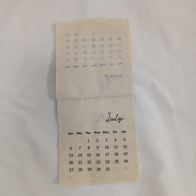 Calendario de ganchos de lona 2025, calendario de impresión en color, producción de algodón en inglés, LOGO imprimible