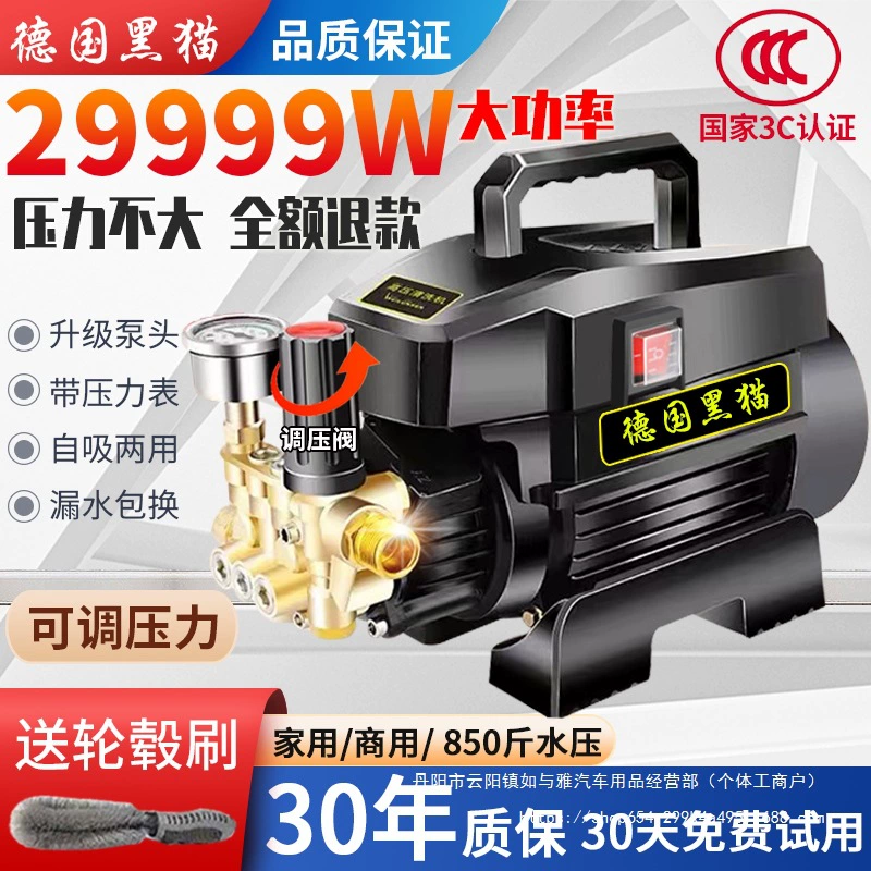 Автомобильная мойка высокого давления Black Cat, бытовая, 220 В, полностью автоматическая, портативная щетка, автомобильный насос, мощная машина для чистки, мощная оптовая продажа