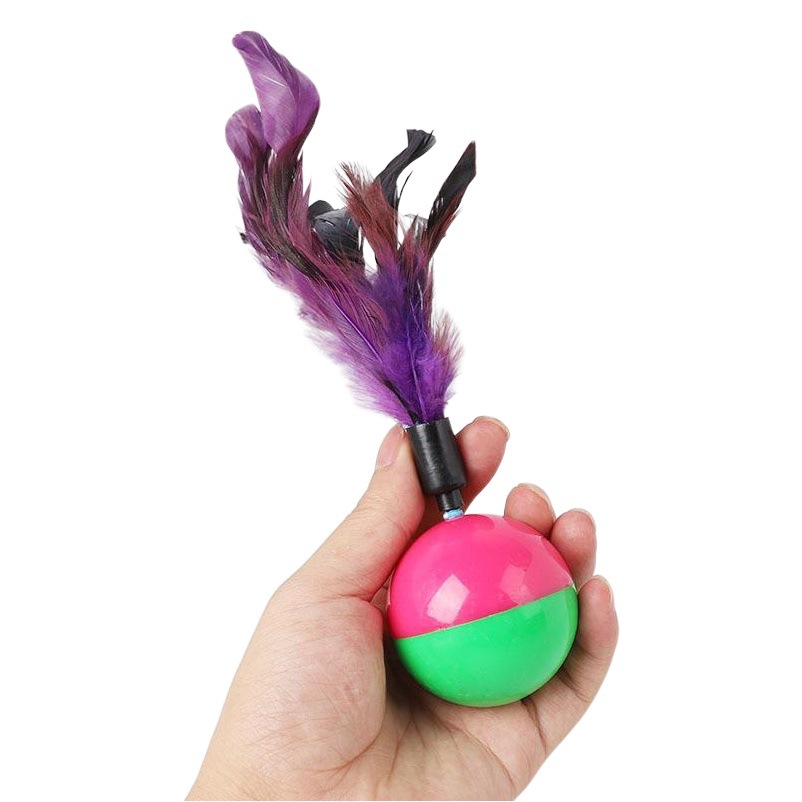 Juguete para mascotas vaso al por mayor Pipi Taobao gato vaso mordedura bádminton plástico pluma gato juguete