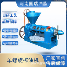 国瑞油脂 冷热榨茶籽葵花籽山桐油榨油机 条排圆排食用油压榨机器