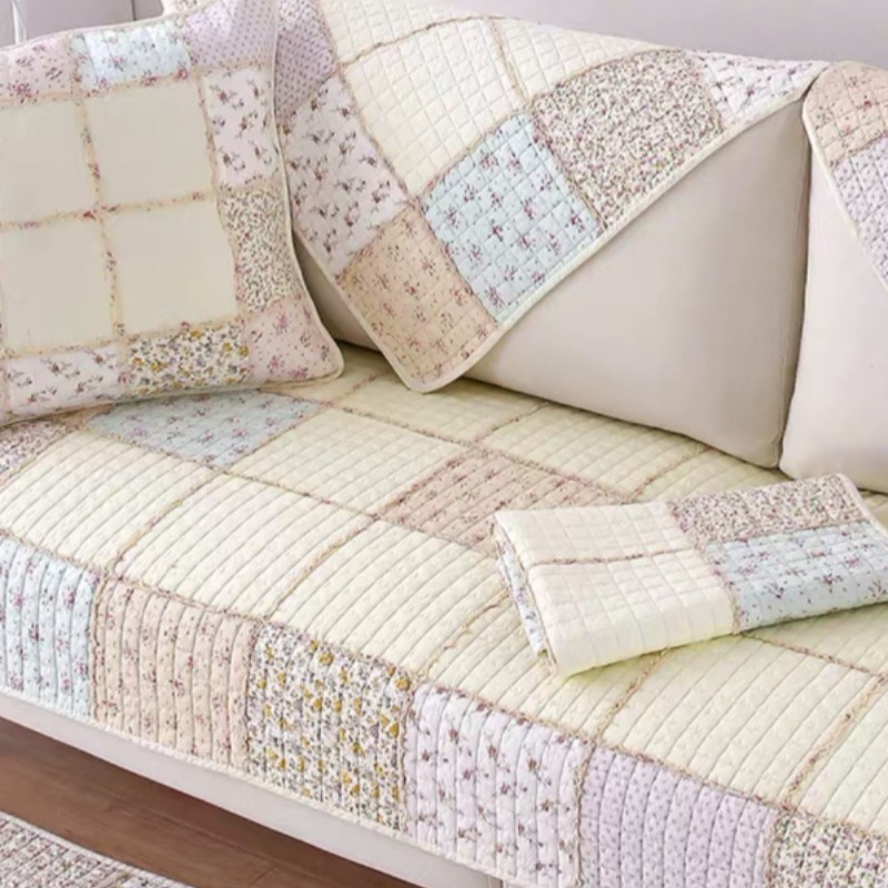 沙发垫布艺全棉防滑沙发坐垫田园花卉纯棉四季通用简约沙发巾套罩