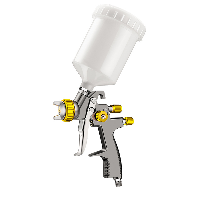 Pistola de pulverización neumática LVLP Air Green, pistola de pulverización de baja presión, cromada, 600 ml, alta atomización