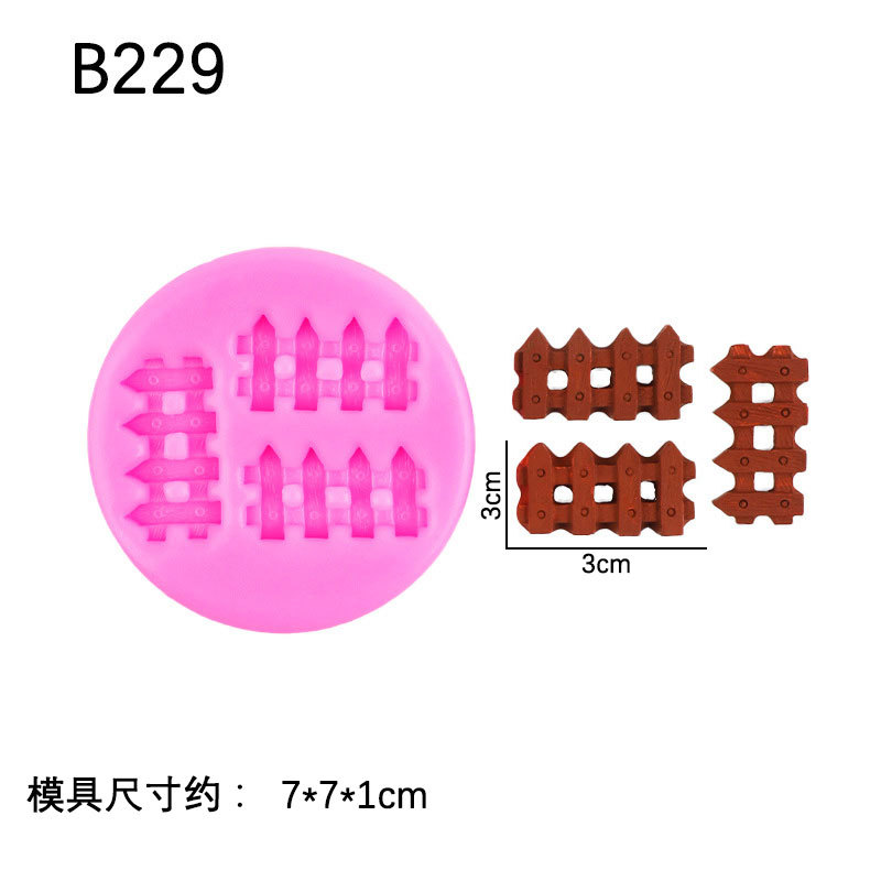 Mini señal de carretera valla molde silicona DIY hecho a mano postre pastel fondant chocolate decorativo epoxi Decoración