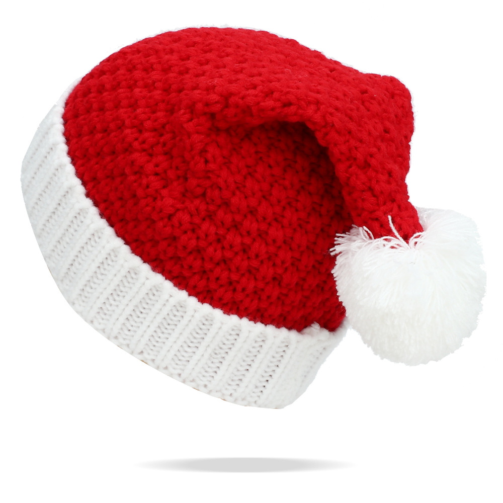 Fall Winter Men's and women's Santa knitted knitted hat Halloween creative gift knitted hat_voghion.com