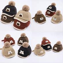 英伦风撞色格子毛呢棒球帽子女孩秋冬季时尚显脸小拼色复古鸭舌帽