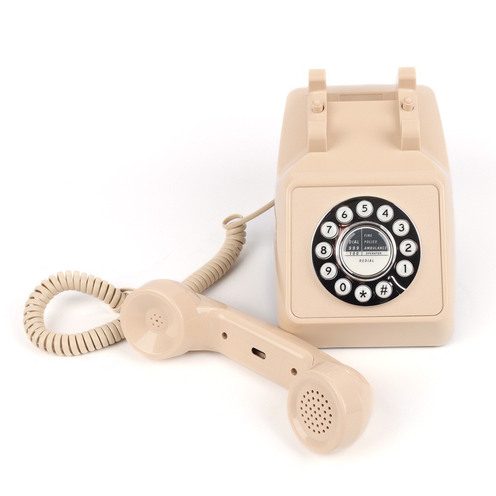Teléfono retro transfronterizo, teléfono de botón, teléfono fijo, para habitación de huéspedes, oficina, teléfono móvil para el hogar, hotel, estilo antiguo