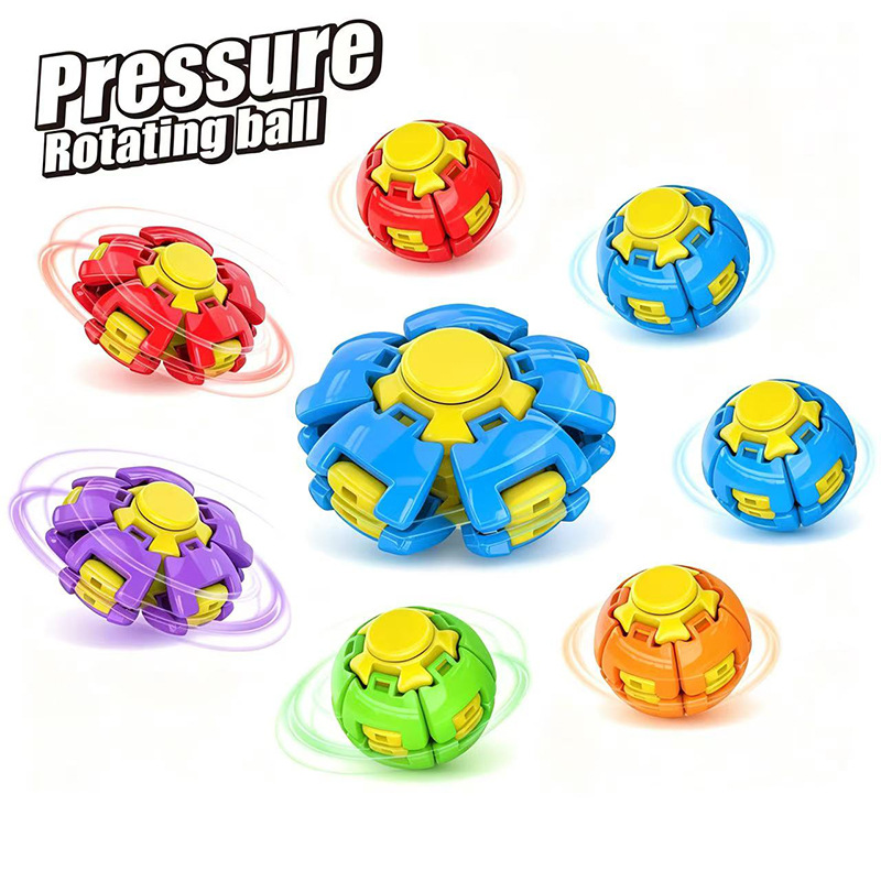 Nuevos productos transfronterizos 3D de impresión de presión rotatoria bola espiral de descompresión de dedo giroscopio tecla de descompresión de engranajes juguetes pequeños
