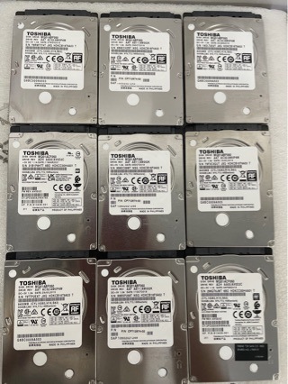 Large Quantity of T0 Toshiba 500g 2.5inch Laptop Hard Drive