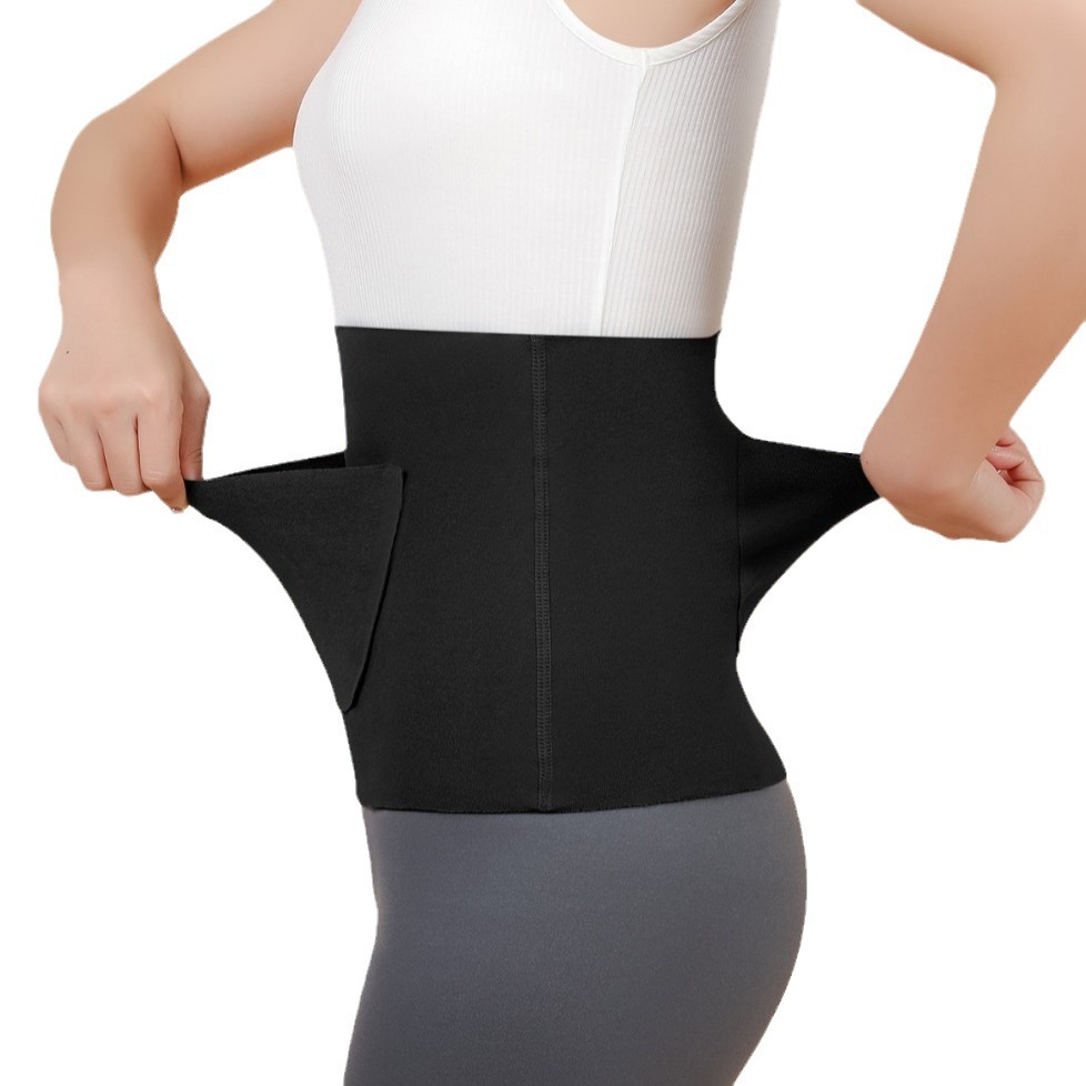 Vientre cálido para mujeres y cinturón de calentamiento estomacal con bolsillos, cintura para adultos, habitación de verano con aire acondicionado, confinamiento, a prueba de frío