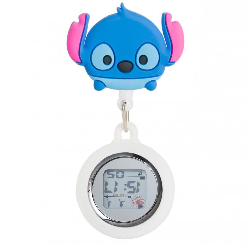 Reloj de enfermera de estiramiento multifuncional luminoso fuerte reloj colgante reloj electrónico digital retráctil de dibujos animados lindo clip cronómetro reloj de bolsillo