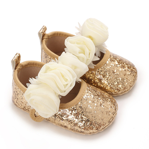 0-18 months baby cute soft sole flower decorated PU leather flat…