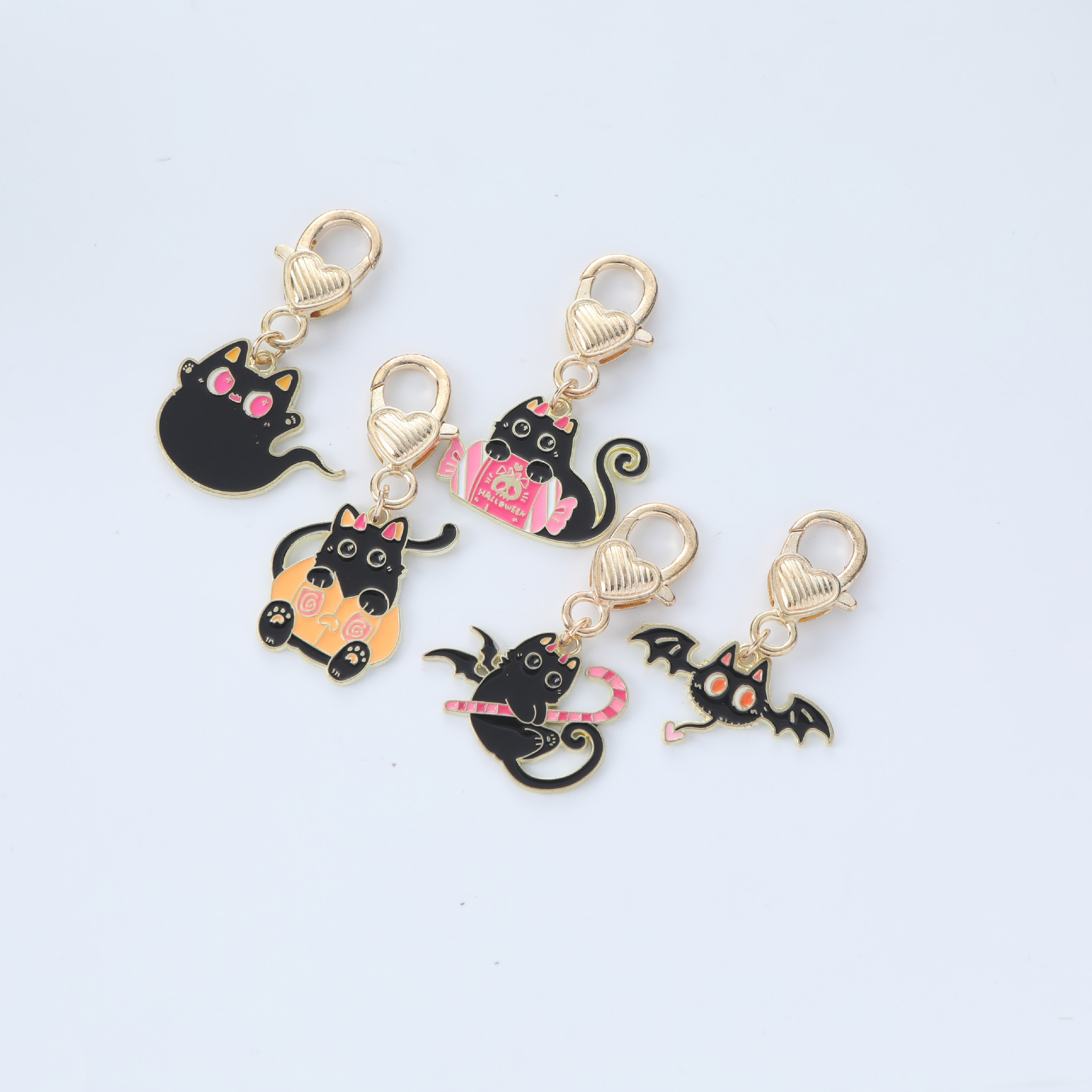 Cute Cat Metal Women's Bag Pendant Keychain display picture 4