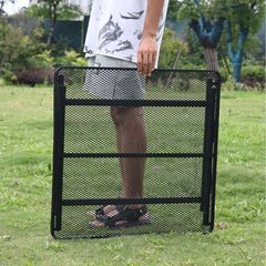 戶外X型鋁合金摺疊桌子野營自駕游便攜式可升降多功能網格鐵網桌