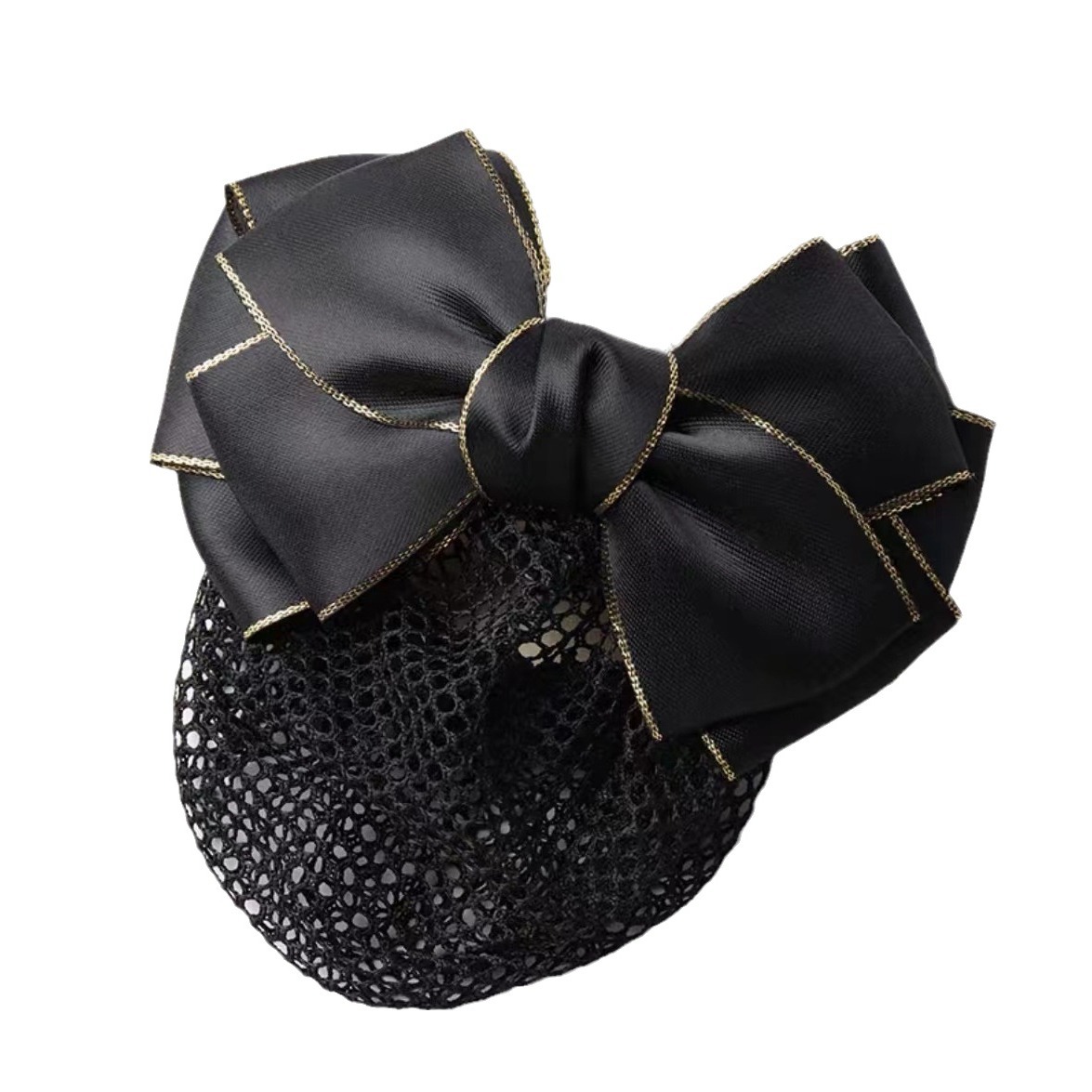 Headflower femenina enfermera profesional azafata banco para trabajar joyería de cabello caliente temperamento red de cabello coreana bolsillo de red de arco