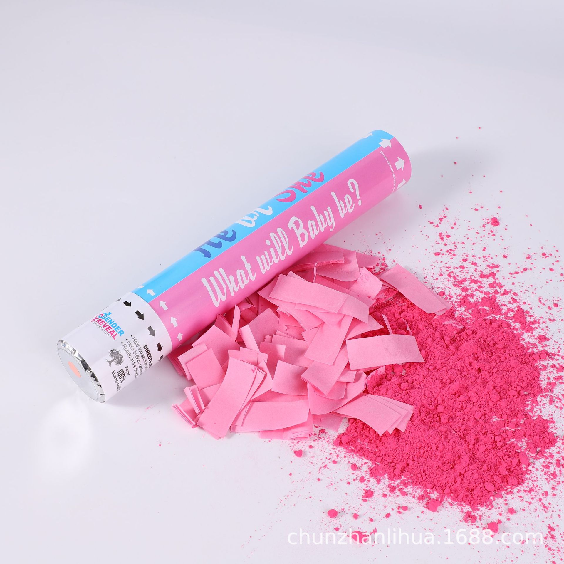 50cm pink powder + confetti