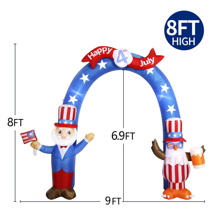 8 Ft Tall Patriotic Independen