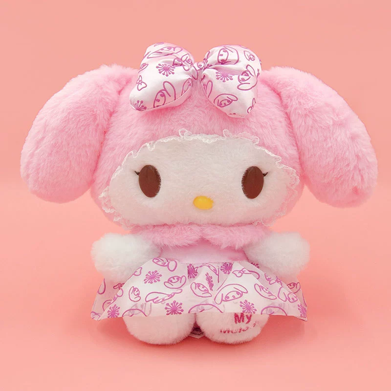 Плюшевая игрушка Sanrio My Melody & Kuromi, лицензированная плюшевая подвеска-куколка 16–30 см и сидячая плюшевая кукла
