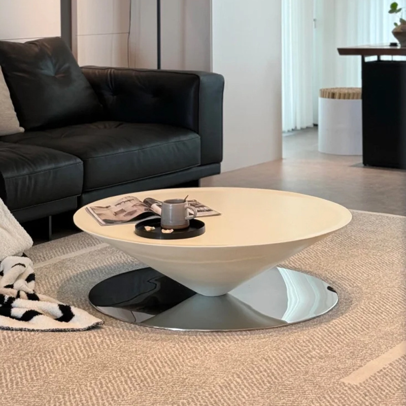 French New Style Suspended Flying Saucer Coffee Table Living Room Home Small Apartment Creative Designer Minimalist Fiberglass Coffee Table