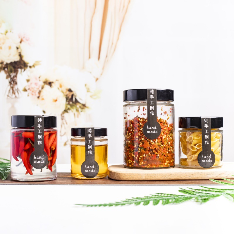 现货批发零售玻璃蜂蜜瓶 密封玻璃瓶 罐头果酱瓶 泡菜酱菜瓶100ml