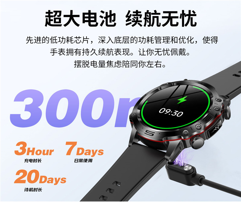 2024 Cross-border New ET482 smartwatch AMOLDE high-definition non-invasive blood glucose, body temperature and blood pressure Outdoor Sports undefined