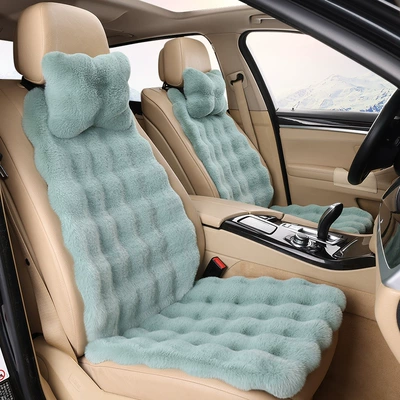winter figure plush cushion plush | Wool pad - green-bean-paste-driver-and-passenger-2-headrests