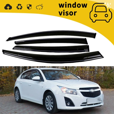 Suitable for 09-20 Chevrolet Rain shield - 13-cruzewith-plastic-bright-strip-hatchbackhatchback-adhesive-4