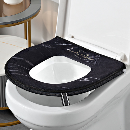Toilet seat cushion, four-season universal household toilet cover, summer toilet cushion ring pad, waterproof zipper helper