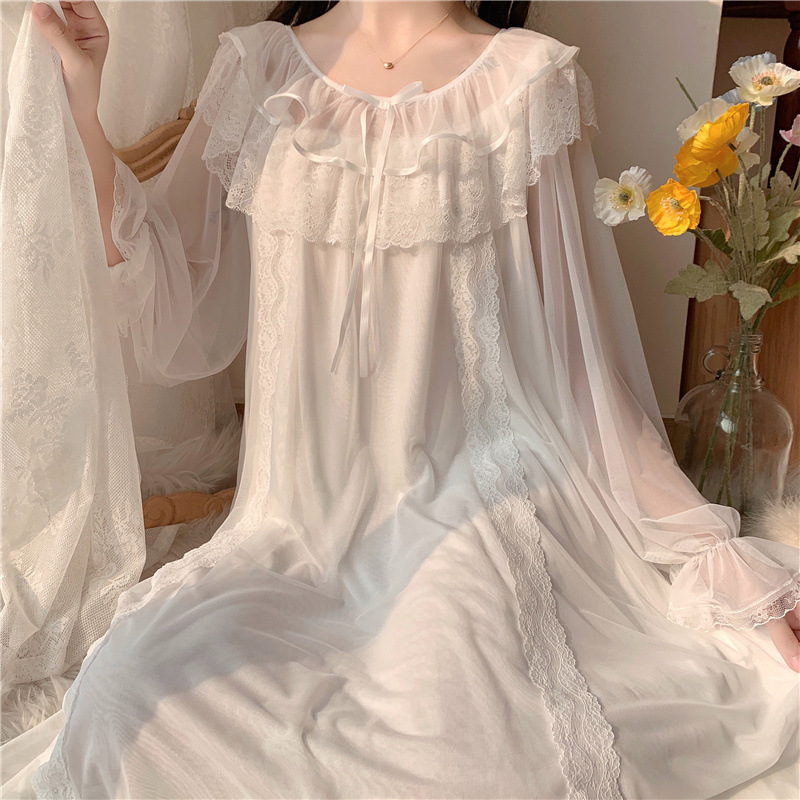 3217 long -sleeved nightdress