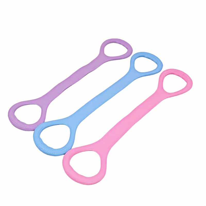 女性用8の字テンショナー、背中開け器、背中トレーニングフィットネス用品、美しい背中ストレッチゴムバンド、ホームヨガテンションロープ|undefined