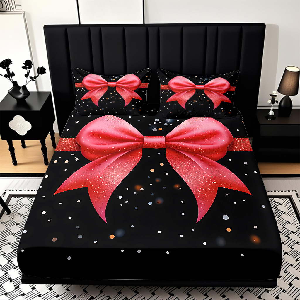 TEMU / JIT abrasión cama caseta serie de arco multicolor impresión digital 3D ropa de cama para dibujar se puede ajustar