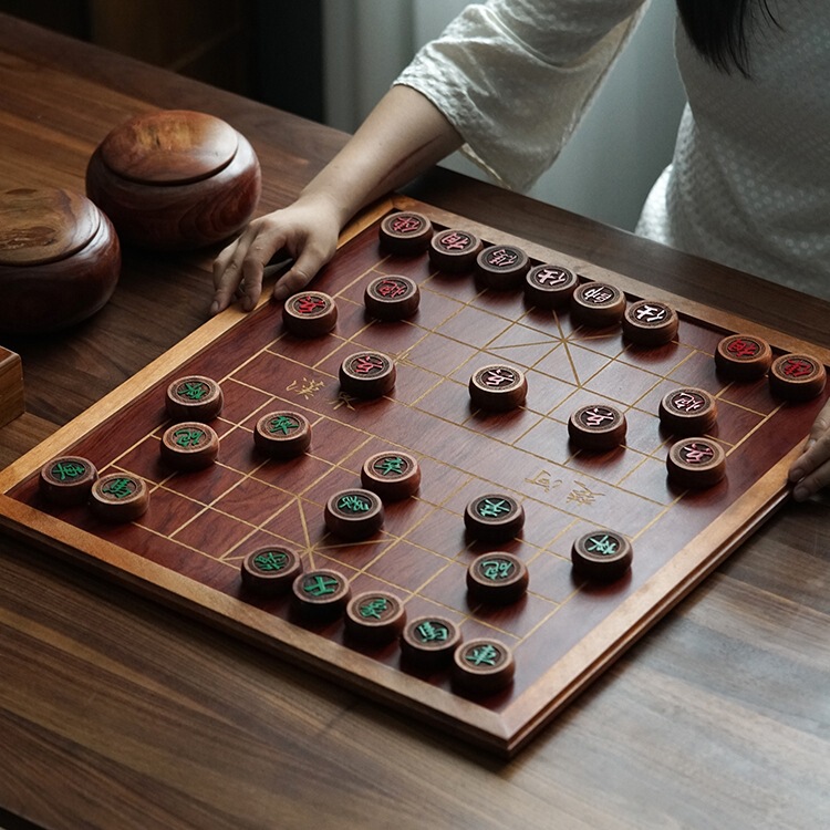 桃花芯实木包边围棋五子棋云子中国象棋围棋二合一棋盘相棋三用棋|undefined