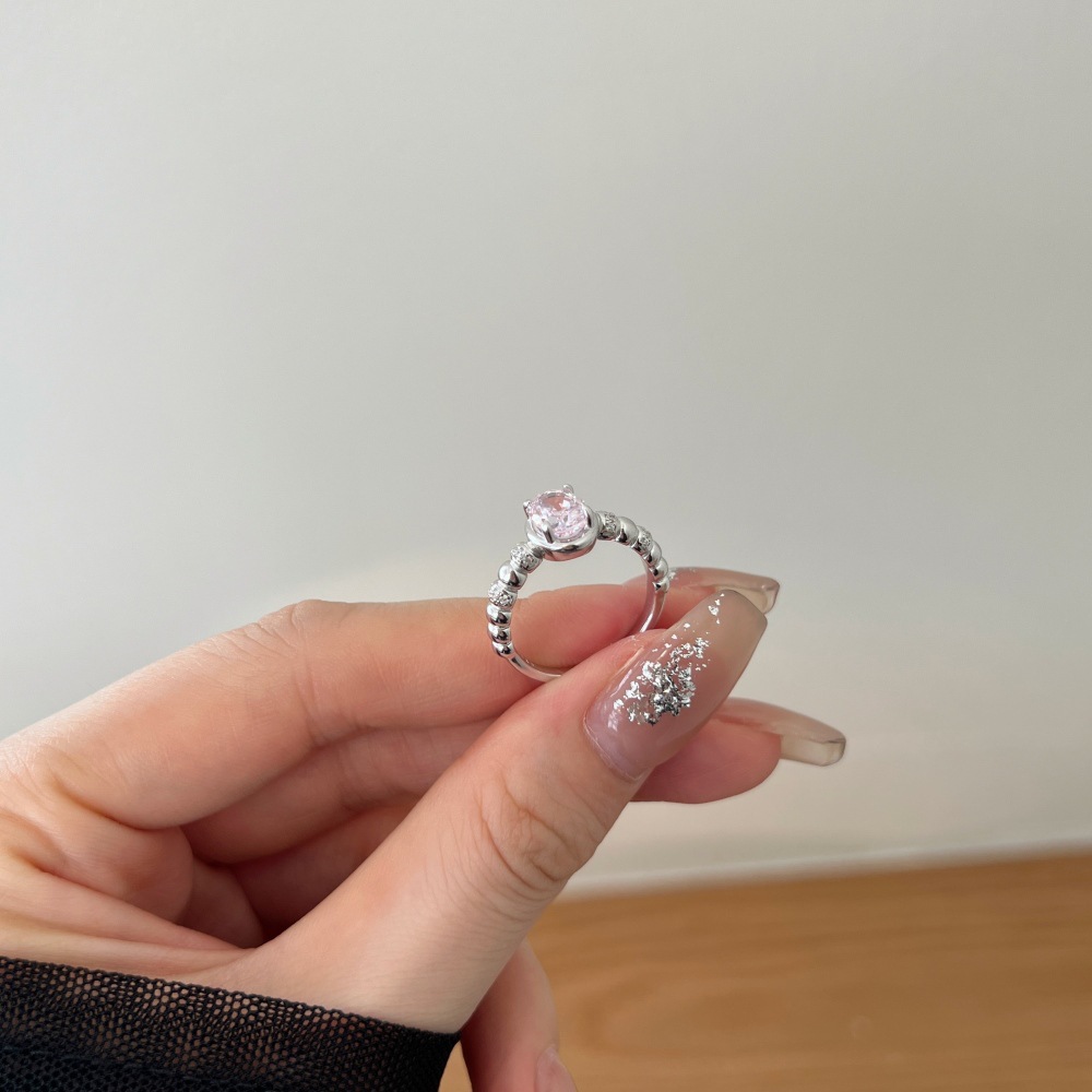 3g Weight Zircon Inlay Material Rings Classification 1 Piece Quantity Daily Occasion 925 Sterling Silver Material Heart Shape Pattern Women's Gender Plating Design Elegant Style 925 Sterling Silver Zircon Heart Shape Rings 925 Sterling Silver Rings 12