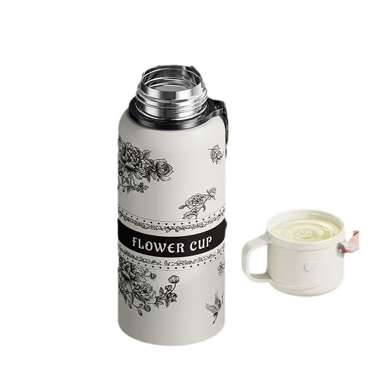 秋冬新款栀子花保温杯高颜值泡茶杯316不锈钢大容量户外便携茶壶|undefined