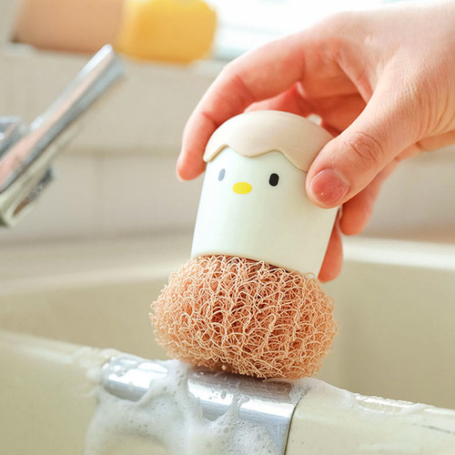 Nano cleaning ball steel wire ball does not shed wire kitchen dishwashing pot household pot washing brush with handle cute cleaning ball