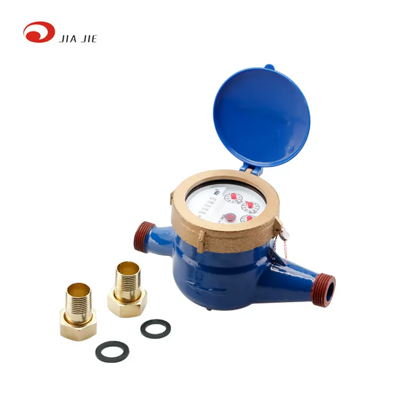 DN15旋翼式铁壳普通湿式冷水表4分家用自来水水表出口IP65防水