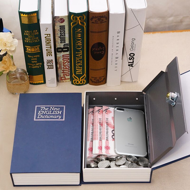 Book safe password box with lock small lock cabinet small money box…