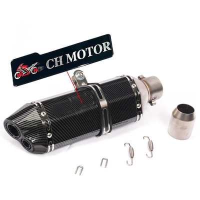 for Motorcycle Modification, Suitable | Exhaust pipe - 7-double-tailed-small-hexagons-with-full-center-flowers