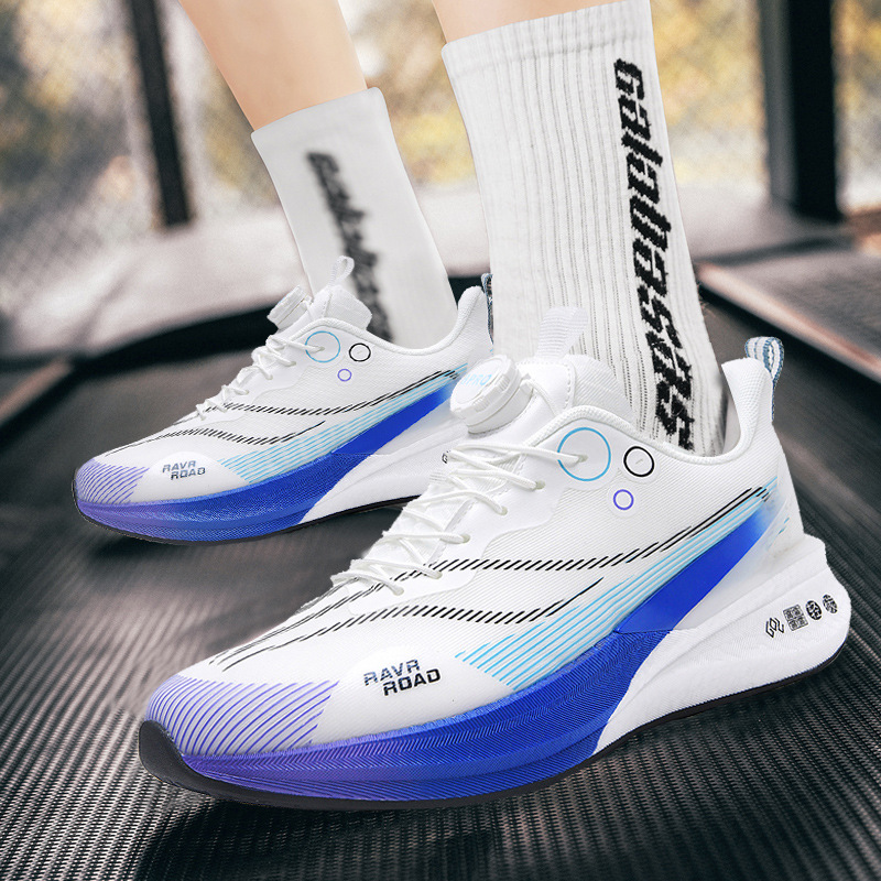 Nuevo conejo rojo 8pro botón giratorio zapatos de carrera para hombres de verano estudiantes deportivos profesionales almohadilla de carbono zapatos de carrera