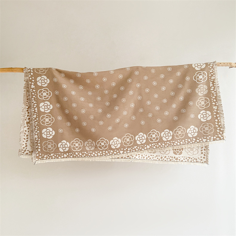 Sciarpa calda in cashmere versatile, sciarpa di camelia da donna, sciarpa di alta qualità, sciarpa autunnale e invernale_voghion.com