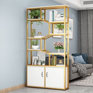 Iron Screen Office Partition Cabinet Living Room Storage Cabinet Storage Rack Entrance Entrance Bookshelf Industrial Style Display Cabinet