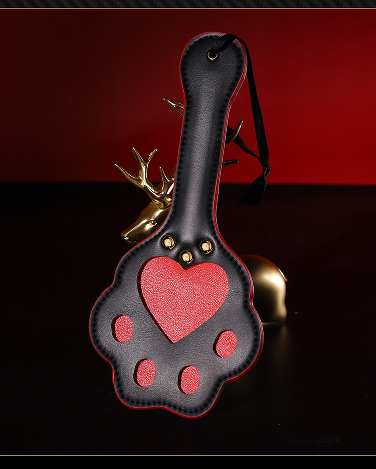Leather Cat Paw Paddle 28cm Training Whip for Couples — detail image 31