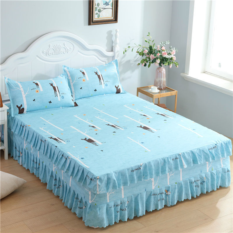 Una sola cubierta de cama de color sólido cubierta de cama de cama coreana sábanas de cama 1 m 1.5 / 2.0 m