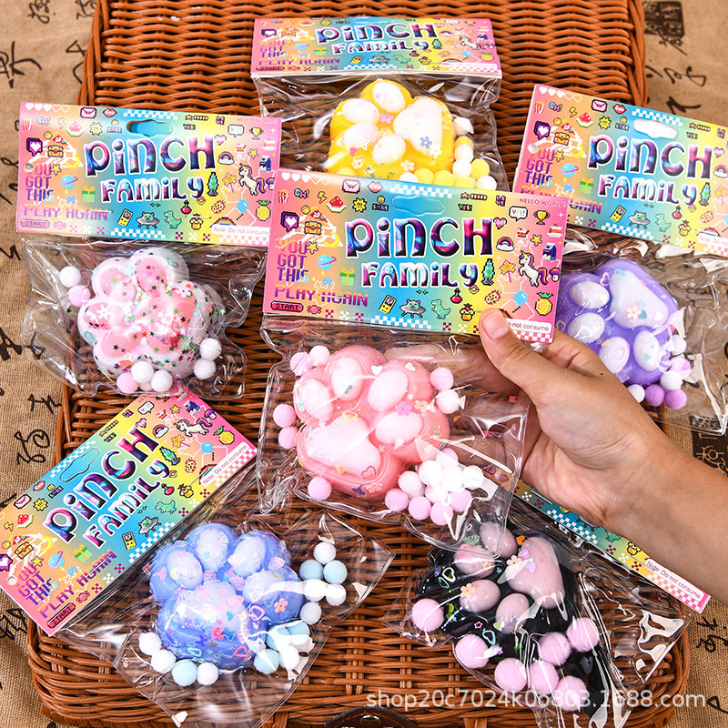 Pequeño libro rojo, garras de gato de frutas explosivas, pellizcar, juguetes de descompresión, artefactos de descompresión de sensación de barro de silicona de imitación, rebote lento