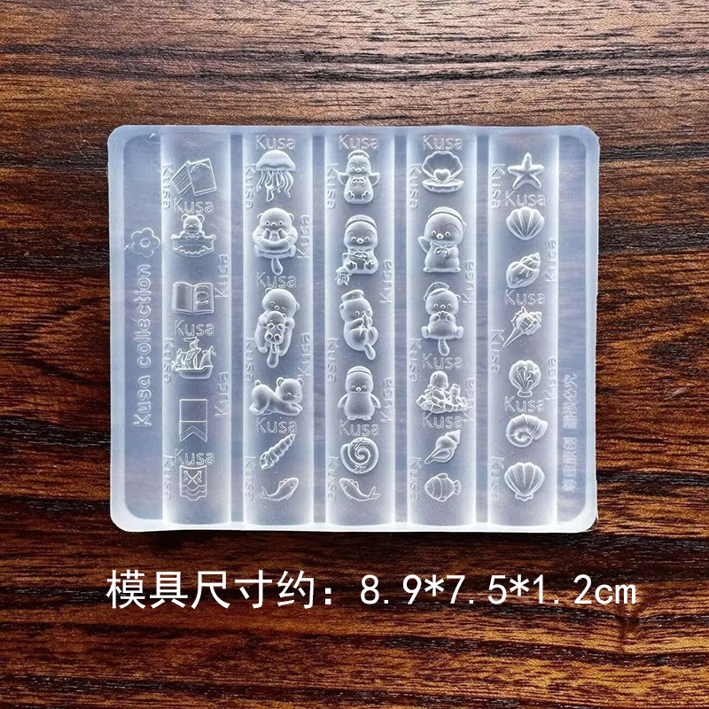 美甲模具卡通小企鹅气球kt轻松熊系列造型硅胶磨具指甲装饰工具|undefined
