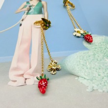 法式手绘珐琅彩水果项链时尚百搭可爱仿真草莓饰品女