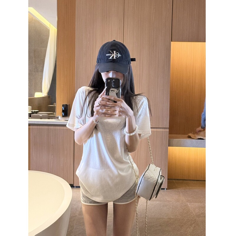165 Klaysel Snowflake Cotton Summer Casual Relaxed V-Neck Loose Short Sleeve T-Shirt for Women, Cool and Slightly Sheer Top 165 Klaysel Snowflake Cotton Summer Casual Relaxed V-Neck Loose Short Sleeve T-Shirt for Women, Cool and Slightly Sheer Top