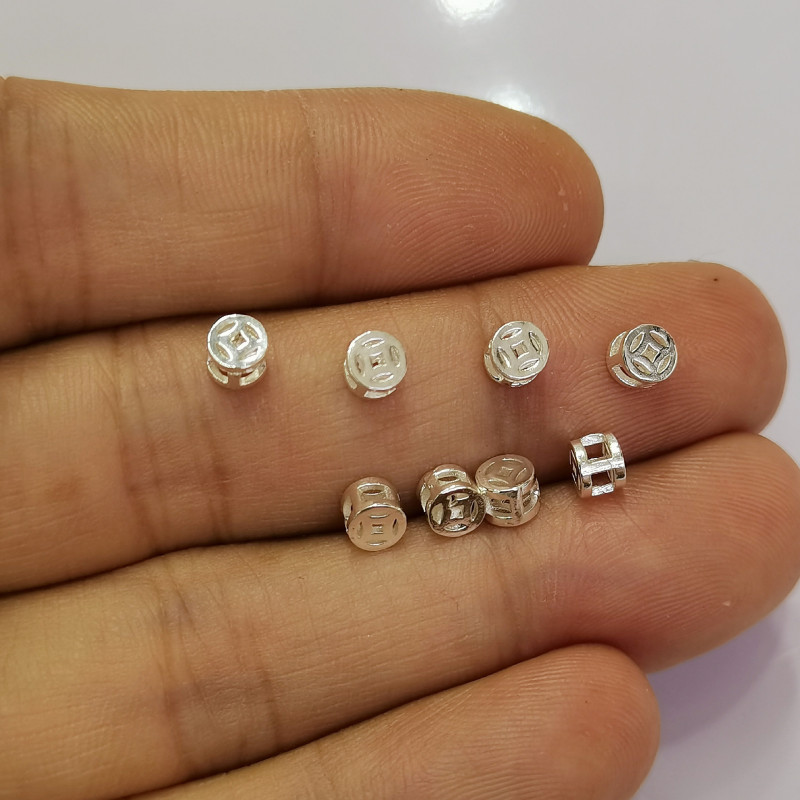 14k包みの金の保色の透かし彫りのビーズの銅銭diyの手作りのアクセサリのネックレスのブレスレットのビーズのスペーサーの材料|undefined